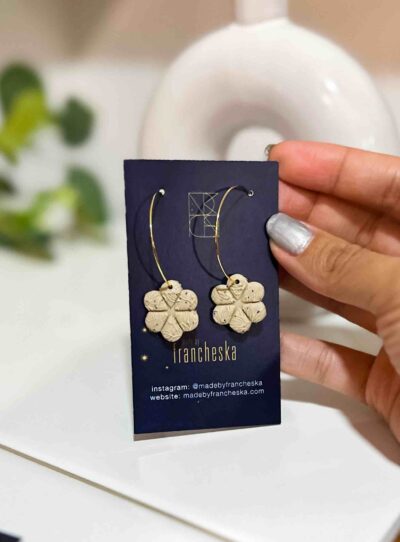Sirrah Small Flower Gold Hoop